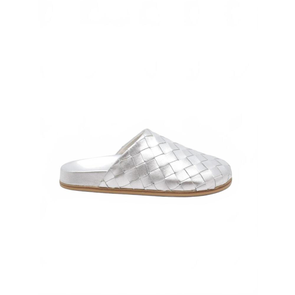 NEW INTENTIONALLY BLANK women's aggie slip on mules in mercury